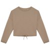 Sweat-shirt écoresponsable à col rond oversize crop femme