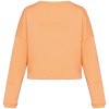 Sweat-shirt écoresponsable à col rond oversize crop femme