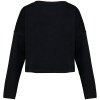 Sweat-shirt écoresponsable à col rond oversize crop femme