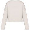 Sweat-shirt écoresponsable à col rond oversize crop femme