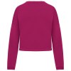 Sweat-shirt écoresponsable à col rond oversize crop femme