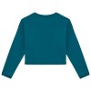 Sweat-shirt écoresponsable à col rond oversize crop femme