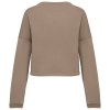 Sweat-shirt écoresponsable à col rond oversize crop femme