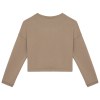 Sweat-shirt écoresponsable à col rond oversize crop femme