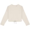 Sweat-shirt écoresponsable à col rond oversize crop femme