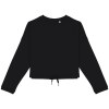 Sweat-shirt écoresponsable à col rond oversize crop femme