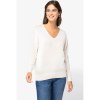 Pull écoresponsable col V en lyocell femme