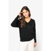 Pull écoresponsable col V en lyocell femme
