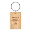 ANGLEBOO - Porte-clés rectangulaire bambou