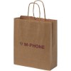 Sac en papier Kraft 80 g/m² avec poignées torsadées, petite taille
