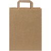 Sac en papier Kraft 80-90 g/m² avec poignées plates, taille moyenne