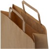 Sac en papier Kraft 80-90 g/m² avec poignées plates, taille moyenne