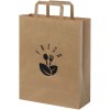 Sac en papier Kraft 80-90 g/m² avec poignées plates, taille moyenne