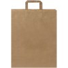 Sac en papier Kraft 80-90 g/m² avec poignées plates, grande taille