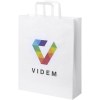 Sac en papier Kraft 80-90 g/m² avec poignées plates, grande taille