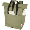 Sac à dos pour ordinateur portable Joey de 15 L en toile recyclée GRS 15 pouces avec dessus enroulable