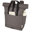 Sac à dos pour ordinateur portable Joey de 15 L en toile recyclée GRS 15 pouces avec dessus enroulable