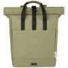 Sac à dos pour ordinateur portable Joey de 15 L en toile recyclée GRS 15 pouces avec dessus enroulable