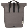 Sac à dos pour ordinateur portable Joey de 15 L en toile recyclée GRS 15 pouces avec dessus enroulable