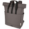 Sac à dos pour ordinateur portable Joey de 15 L en toile recyclée GRS 15 pouces avec dessus enroulable