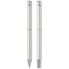 Ensemble-cadeau stylo bille et stylo roller Lucetto en aluminium recyclé (encre noire)