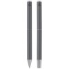 Ensemble-cadeau stylo bille et stylo roller Lucetto en aluminium recyclé (encre noire)