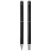 Ensemble-cadeau stylo bille et stylo roller Lucetto en aluminium recyclé (encre noire)