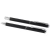 Ensemble-cadeau stylo bille et stylo roller Lucetto en aluminium recyclé (encre noire)