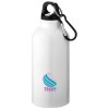 Bouteille d'eau Oregon de 400 ml en aluminium recyclé certifié RCS avec mousqueton