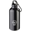 Bouteille d'eau Oregon de 400 ml en aluminium recyclé certifié RCS avec mousqueton