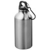 Bouteille d'eau Oregon de 400 ml en aluminium recyclé certifié RCS avec mousqueton