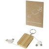 Câble de chargement Reel porte-clés en bambou rétractable 6-en-1