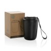 Mug iso en acier inoxydable recyclé RCS avec lanière Cuppa