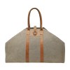 Porte-bûches cuir et canvas Lionel