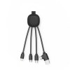 Ine Smart - Câble de charge multi-connecteurs Double entrée Type-C & USB