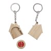 Porte-clés jeton maison bambou at210 - PUHT gravure laser