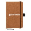 Carson 130 x 80 mm bloc-notes en cuir recyclé PU (+Sérigraphie)