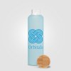 Lucerne - 590 ml Bouteille en verre borosilicate givré avec couvercle en bambou (+Sérigraphie)