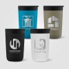 Discovery - gobelet à double paroi de 415 ml avec revêtement intérieur en PPR recyclé (+Sérigraphie)
