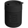 Obsidian - Mug en céramique et silicone mat de 270 ml avec couvercle (+Sérigraphie)