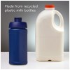 Bouteille de sport Baseline de 500 ml recyclée avec couvercle rabattable