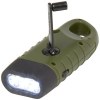 Lampe de poche dynamo solaire Helios en plastique recyclé avec mousqueton
