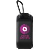Haut-parleur solaire Bluetooth® Solo de 3 W IPX5 en plastique recyclé certifié RCS avec mousqueton