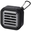 Haut-parleur solaire Bluetooth® Solo de 3 W IPX5 en plastique recyclé certifié RCS avec mousqueton