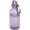 Bouteille d'eau Oregon de 400 ml en plastique recyclé avec mousqueton