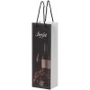 Sac de bouteille de vin en papier 170 g/m2 integra fait à la main avec poignées en plastique