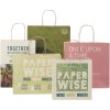 Sac en papier fabriqué à partir de déchets agricoles 150 g/m2 avec poignées torsadées, taille moyenne