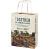 Sac en papier fabriqué à partir de déchets agricoles 150 g/m2 avec poignées torsadées, taille moyenne