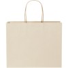 Sac en papier fabriqué à partir de déchets agricoles 150 g/m2avec poignées torsadées, grande taille