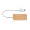 HUBBAM - Hub USB 3 ports en bambou